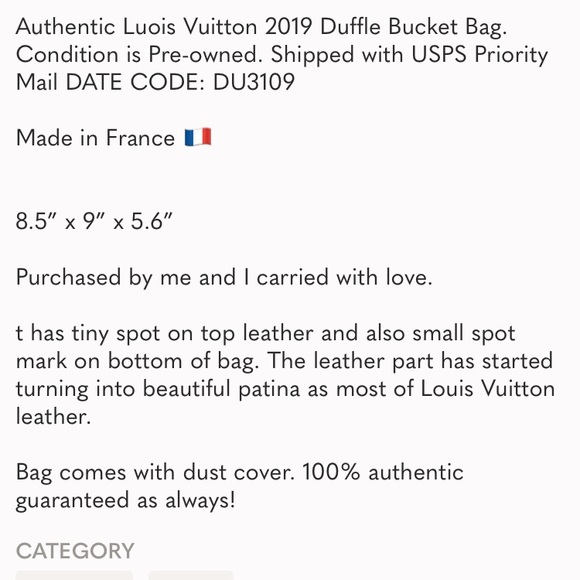 BUCKET DUFFLE LOUIS VUITTON CROSSBODY - Picture 13 of 13